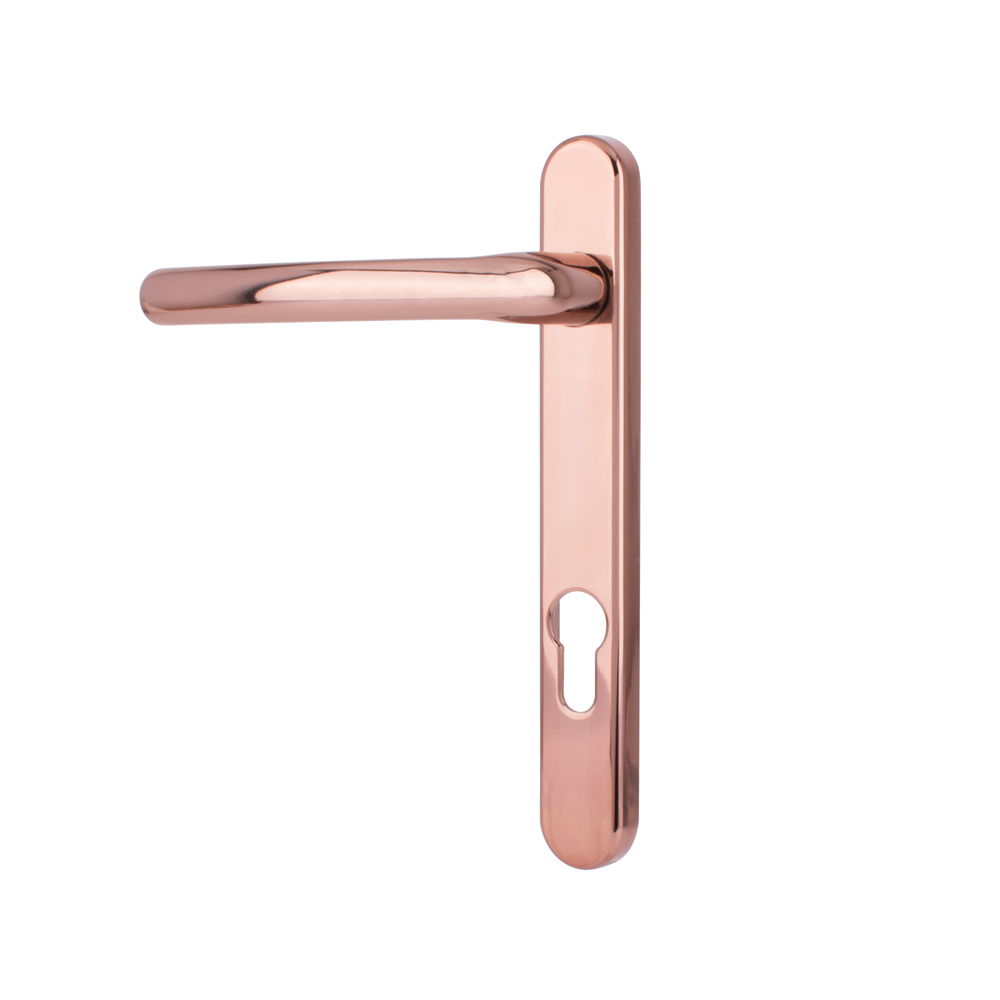 Timber Series Windsor Door Handle 92mm Centre Sprung - Rose Gold - (Sold in Pairs)